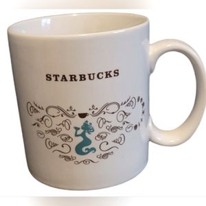Starbucks Turquise Mermaid Mug with Squiggles See Life 500ml